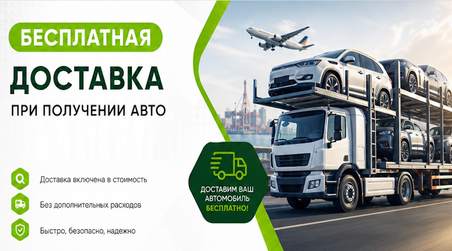 Акция! Бесплатная доставка по Пскове при получении авто